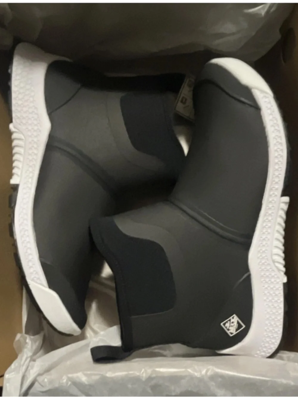 Men's Black Slip-On Rain & Snow Boots - Lightweight Waterproof